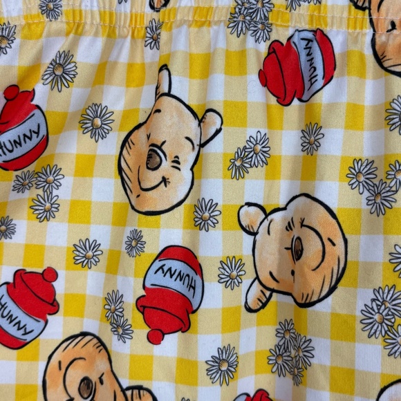 Disney Womens 3XL Two Pair Pajama Shorts Yellow Winnie the Pooh Blue Eeyore Knit - Picture 2 of 10